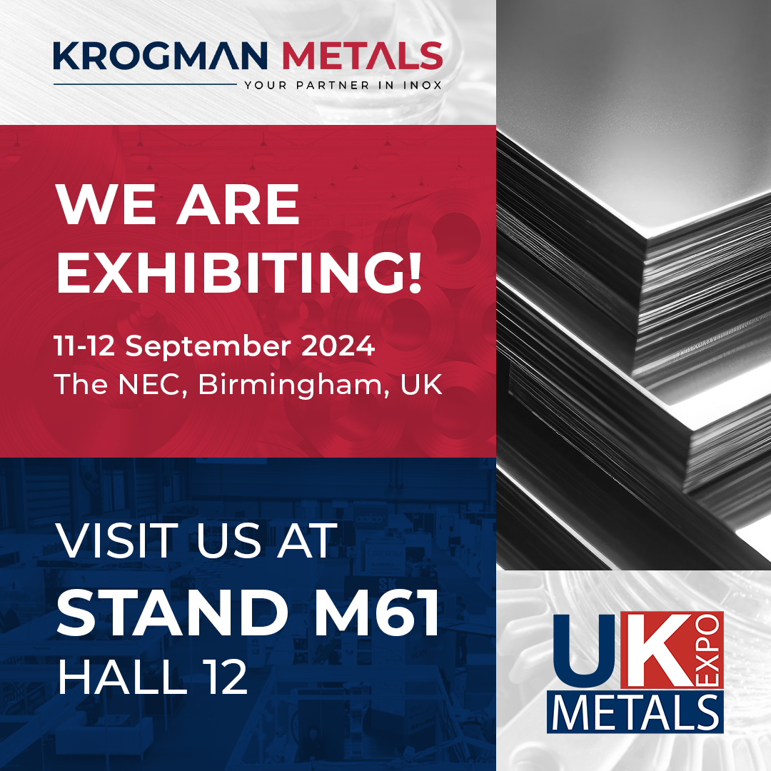 We are excited to announce that Krogman Metals BV will be exhibiting at the UK Metals Expo this coming September 11 to 12, 2024 at the NEC in Birmingham, UK. Drop by our booth at stand M61, Hall 12.